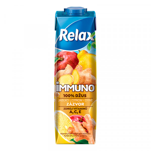 Relax 1L IMMUNO 100%, Zázvor - Jablko - Citron - Dýně