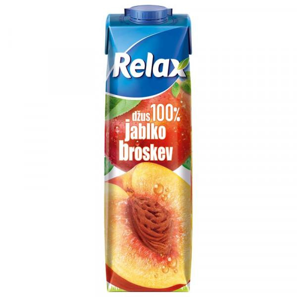 Relax 1L 100% Jablko Broskev